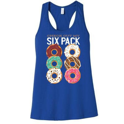 Check Out My Donut Six Pack Women's Racerback Tank