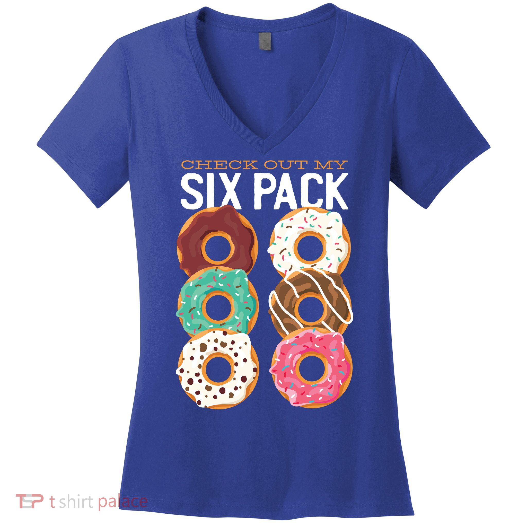 Check Out My Donut Six Pack Women's V-Neck T-Shirt