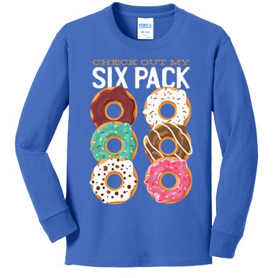 Check Out My Donut Six Pack Kids Long Sleeve Shirt