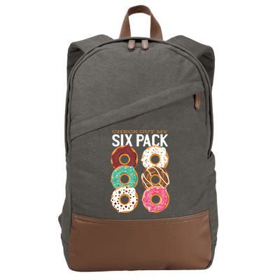 Check Out My Donut Six Pack Cotton Canvas Backpack