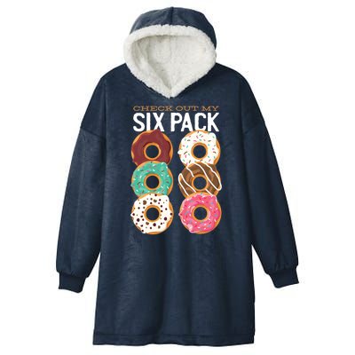 Check Out My Donut Six Pack Hooded Wearable Blanket