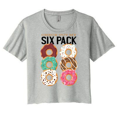 Check Out My Donut Six Pack Women's Crop Top Tee