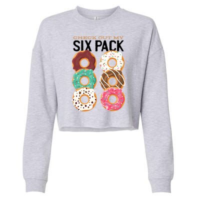 Check Out My Donut Six Pack Cropped Pullover Crew