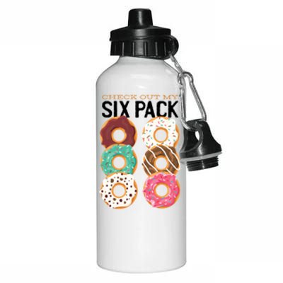 Check Out My Donut Six Pack Aluminum Water Bottle