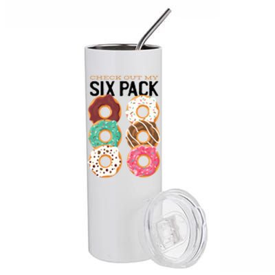 Check Out My Donut Six Pack Stainless Steel Tumbler