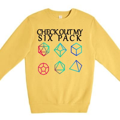 Check Out My Six Pack Dice For Dragons Premium Crewneck Sweatshirt