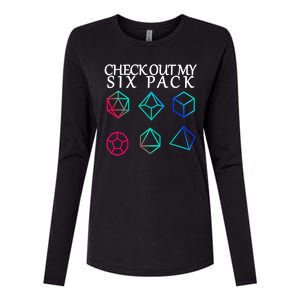 Check Out My Six Pack Dice For Dragons Womens Cotton Relaxed Long Sleeve T-Shirt