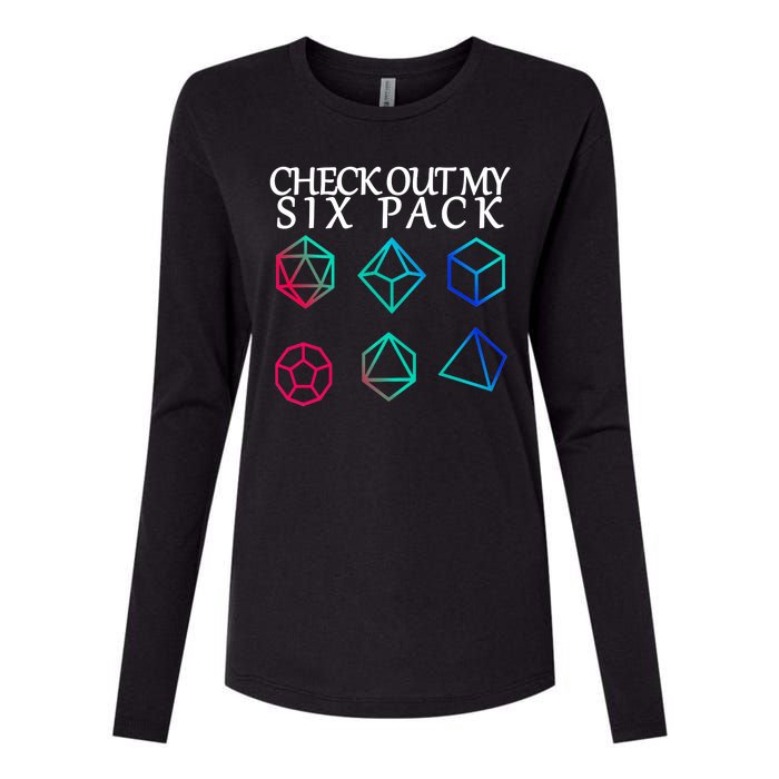 Check Out My Six Pack Dice For Dragons Womens Cotton Relaxed Long Sleeve T-Shirt