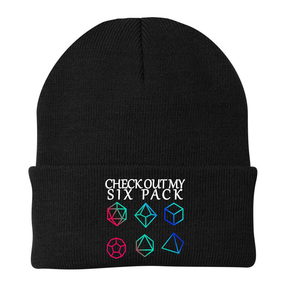 Check Out My Six Pack Dice For Dragons Beanie