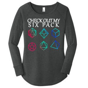 Check Out My Six Pack Dice For Dragons Women's Perfect Tri Tunic Long Sleeve Shirt