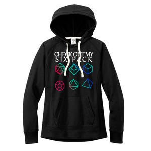 Check Out My Six Pack Dice For Dragons Women's Fleece Hoodie