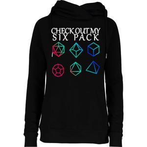 Check Out My Six Pack Dice For Dragons Womens Funnel Neck Pullover Hood