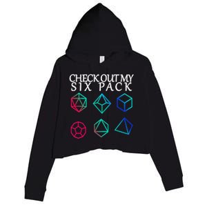 Check Out My Six Pack Dice For Dragons Crop Fleece Hoodie