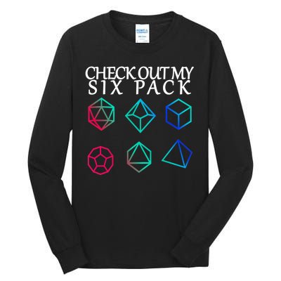 Check Out My Six Pack Dice For Dragons Tall Long Sleeve T-Shirt