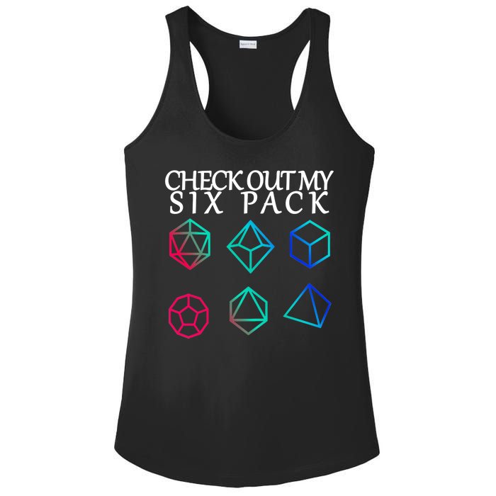 Check Out My Six Pack Dice For Dragons Ladies PosiCharge Competitor Racerback Tank