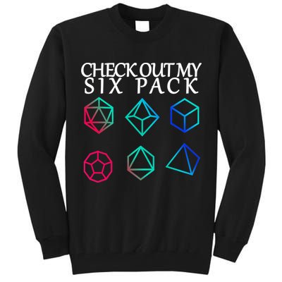 Check Out My Six Pack Dice For Dragons Tall Sweatshirt
