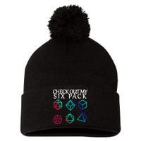Check Out My Six Pack Dice For Dragons Pom Pom 12in Knit Beanie