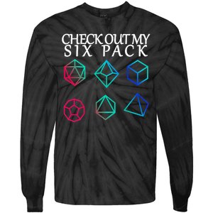 Check Out My Six Pack Dice For Dragons Tie-Dye Long Sleeve Shirt