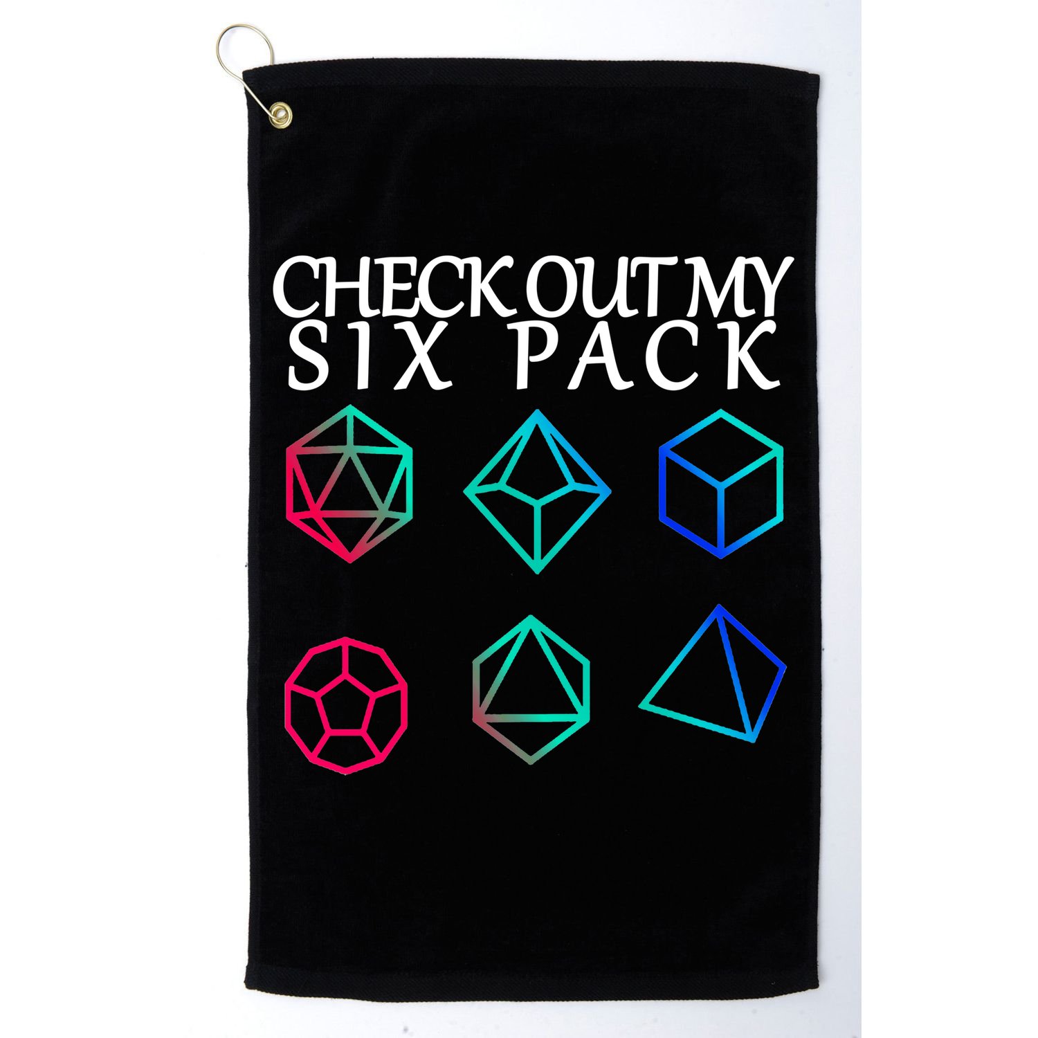 Check Out My Six Pack Dice For Dragons Golf Towel