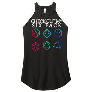 Check Out My Six Pack Dice For Dragons Women's Perfect Tri Rocker Tank