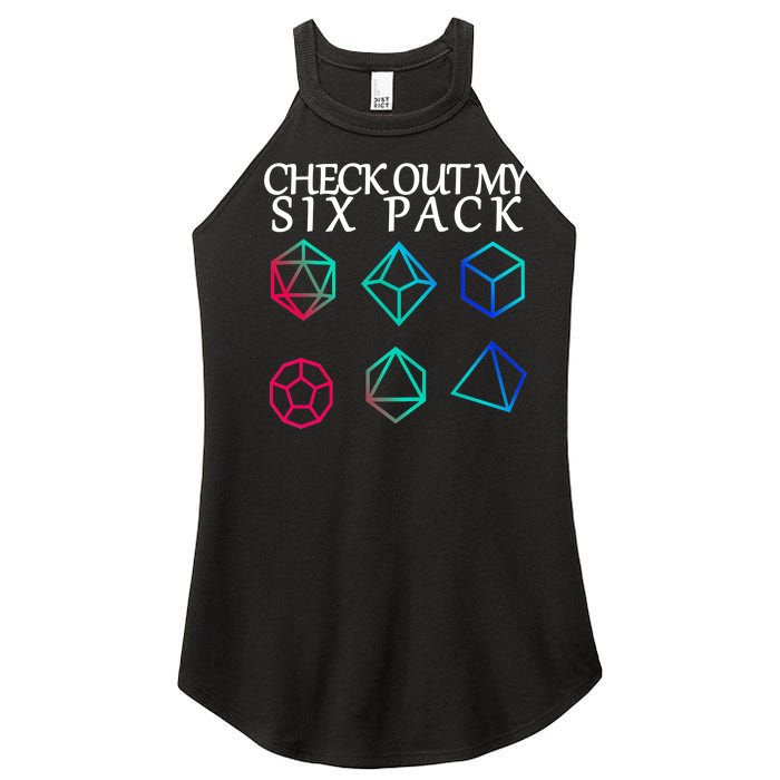 Check Out My Six Pack Dice For Dragons Women's Perfect Tri Rocker Tank