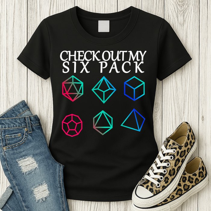 Check Out My Six Pack Dice For Dragons Womens T-Shirt