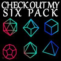 Check Out My Six Pack Dice For Dragons Short Acrylic Beanie