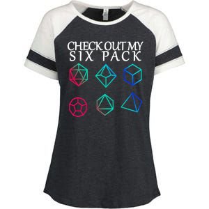 Check Out My Six Pack Dice For Dragons Enza Ladies Jersey Colorblock Tee