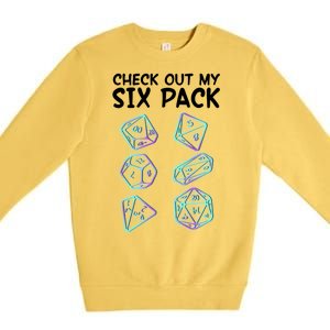 Check Out My Six Pack DND Dice Dungeons And Dragons Premium Crewneck Sweatshirt