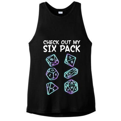Check Out My Six Pack DND Dice Dungeons And Dragons Ladies PosiCharge Tri-Blend Wicking Tank