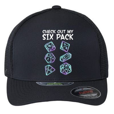 Check Out My Six Pack DND Dice Dungeons And Dragons Flexfit Unipanel Trucker Cap