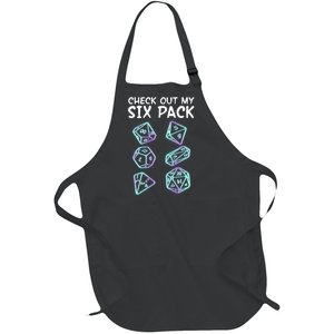 Check Out My Six Pack DND Dice Dungeons And Dragons Full-Length Apron With Pockets