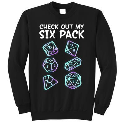 Check Out My Six Pack DND Dice Dungeons And Dragons Sweatshirt