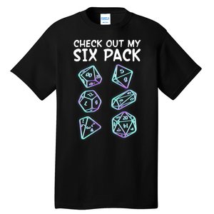 Check Out My Six Pack DND Dice Dungeons And Dragons Tall T-Shirt