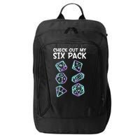 Check Out My Six Pack DND Dice Dungeons And Dragons City Backpack