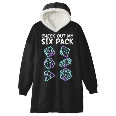 Check Out My Six Pack DND Dice Dungeons And Dragons Hooded Wearable Blanket