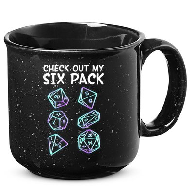 Check Out My Six Pack DND Dice Dungeons And Dragons 15oz Campfire Ceramic Mug
