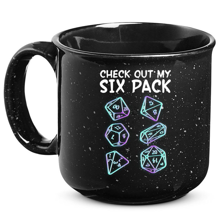 Check Out My Six Pack DND Dice Dungeons And Dragons 15oz Campfire Ceramic Mug