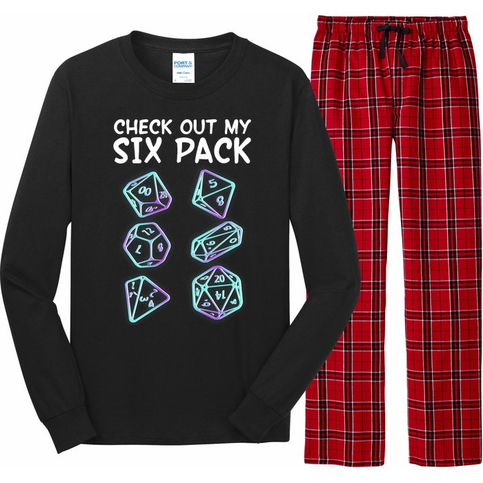 Check Out My Six Pack DND Dice Dungeons And Dragons Long Sleeve Pajama Set