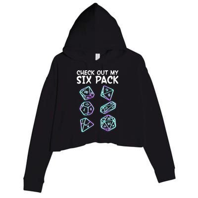Check Out My Six Pack DND Dice Dungeons And Dragons Crop Fleece Hoodie