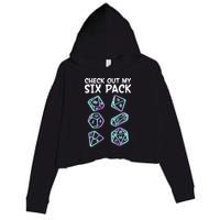 Check Out My Six Pack DND Dice Dungeons And Dragons Crop Fleece Hoodie