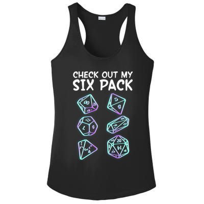 Check Out My Six Pack DND Dice Dungeons And Dragons Ladies PosiCharge Competitor Racerback Tank