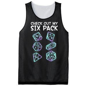 Check Out My Six Pack DND Dice Dungeons And Dragons Mesh Reversible Basketball Jersey Tank