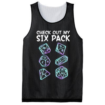 Check Out My Six Pack DND Dice Dungeons And Dragons Mesh Reversible Basketball Jersey Tank