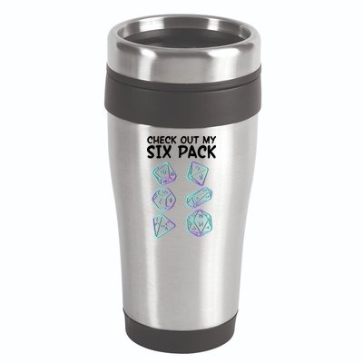 Check Out My Six Pack DND Dice Dungeons And Dragons 16oz Travel Tumbler