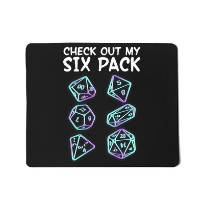 Check Out My Six Pack DND Dice Dungeons And Dragons Mousepad