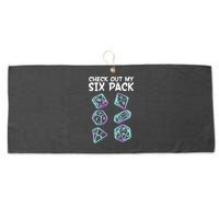 Check Out My Six Pack DND Dice Dungeons And Dragons Large Microfiber Waffle Golf Towel