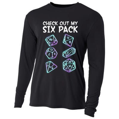 Check Out My Six Pack DND Dice Dungeons And Dragons Cooling Performance Long Sleeve Crew
