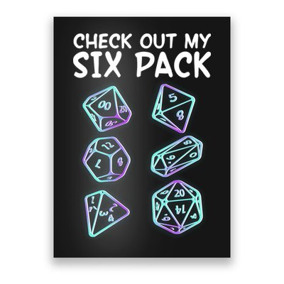 Check Out My Six Pack DND Dice Dungeons And Dragons Poster