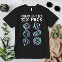 Check Out My Six Pack DND Dice Dungeons And Dragons Premium T-Shirt